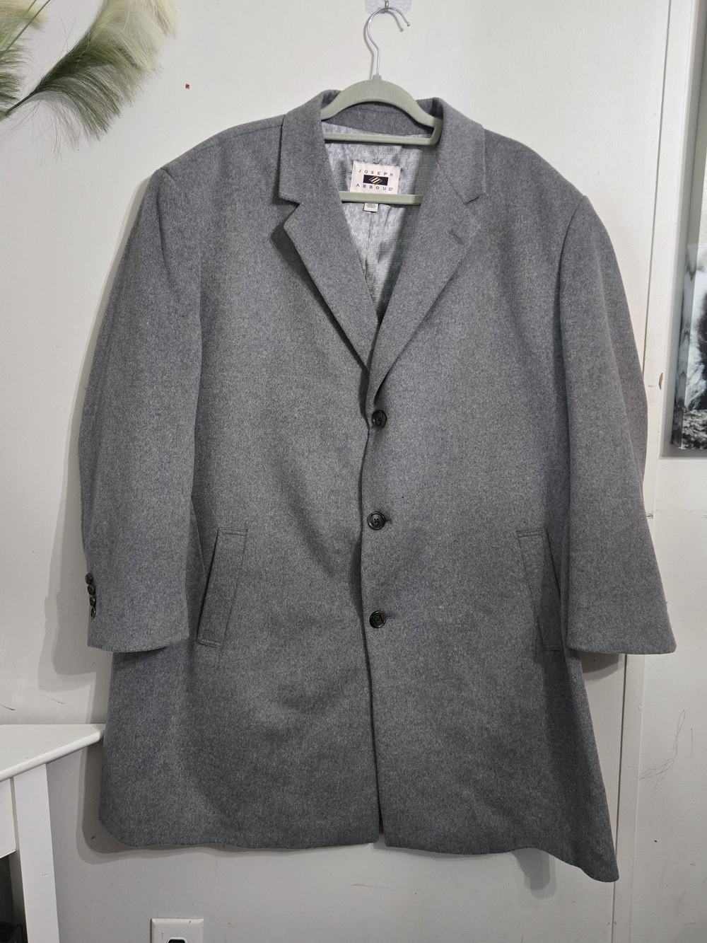 Joseph Abboud Men's Gray Pea Coat